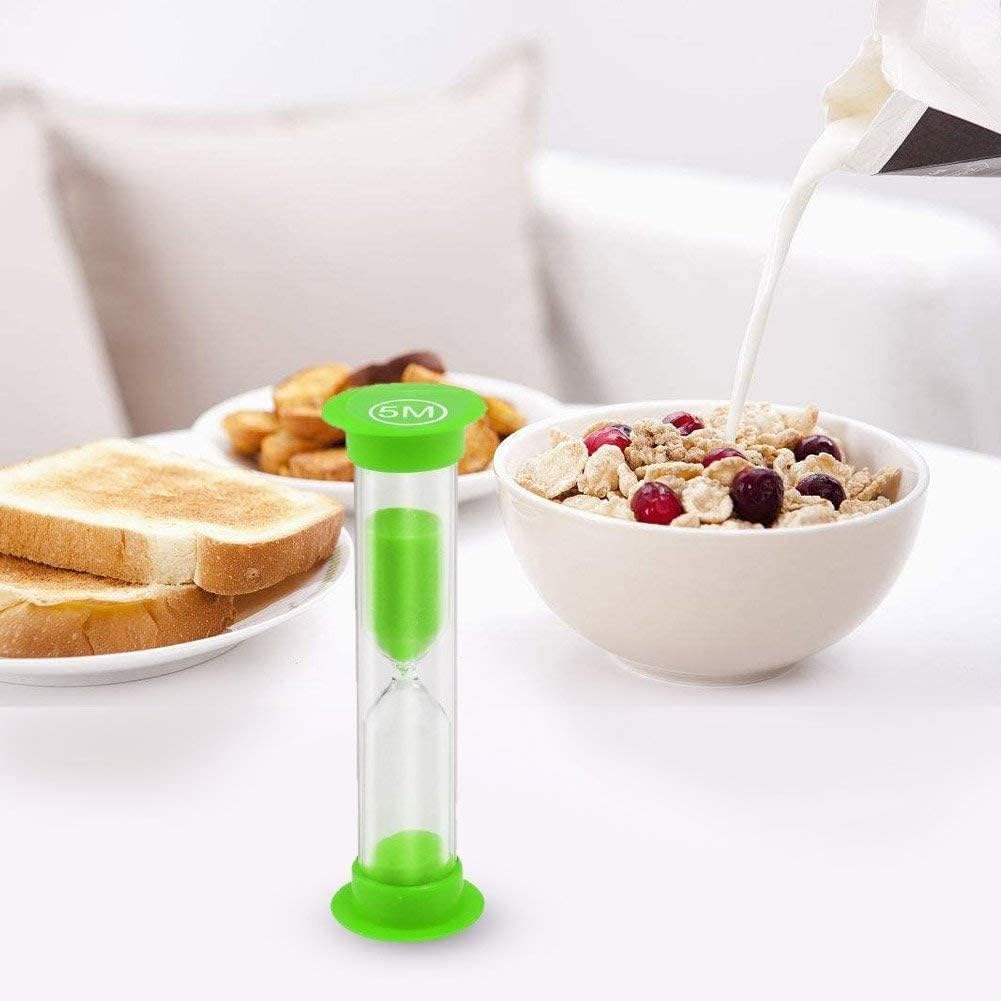 Sand Timer 6 Colors Hourglass Sandglass Sand Clock Timer 30sec / 1min / 2mins / 3mins / 5mins / 10mins (Pack of 6). for Classroom Game Home Office, Toothbrush Timer for Children Kids