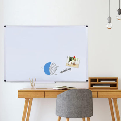 VIZ-PRO Magnetic Dry Erase Board, 36 X 24 Inches, Silver Aluminium Frame