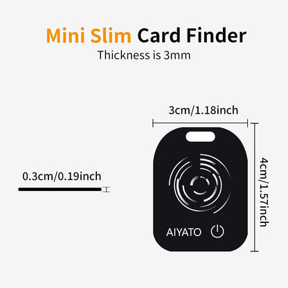 Mini Wallet Tracker Card, Key and Item Locator IP65 Waterproof Find Nearby Far Away iOS Only Work with Apple FInd My App Rechargeable Phone Finder for Keys, Bags More