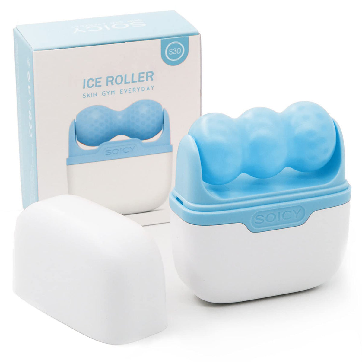 Leeshine Ice Roller Set for Face and Eyes - Facial Skin Care Tools with 2 Face Roller and Premium Travel Case, Self Care Gift for Men Women (Pink)