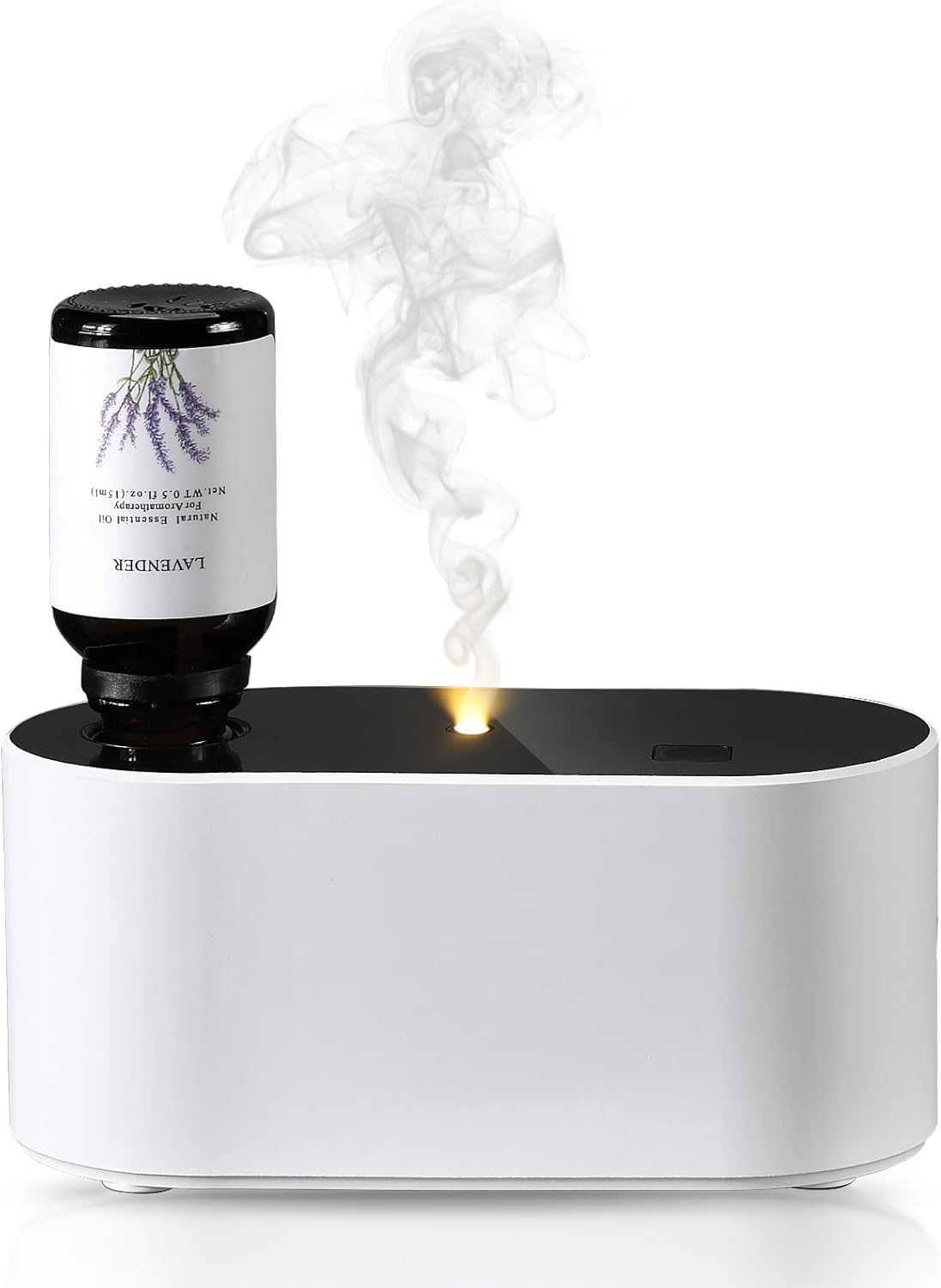 Lecdura Waterless Diffuser for Essential Oil, Battery Operated Scent Air Aromatherapy Diffuser, Mini Aroma Diffusers with 3 Intermittent Mist Modes, Cycle Start for 400-700 sq.ft Home Office Bedroom.
