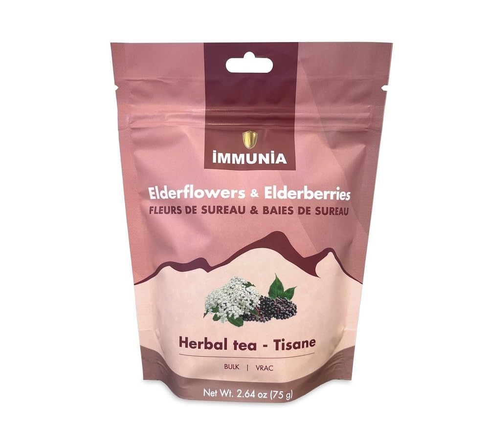 Elderflower & Elderberry Bulk – Herbal Tea Blend for Wellness (Makes up to 75 Cups) | Ideal for Baking, Jelly & Cookies | 75 g (Loose Bulk)