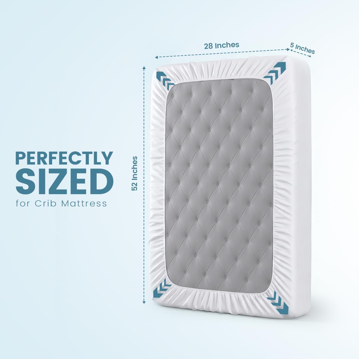 Queen Size Mattress Protector Waterproof, Premium 200 GSM Terry Mattress Cover, Soft & Breathable Bed Cover, Fitted Sheet Style Stretchable Deep Pockets 17" by Utopia Bedding (White)