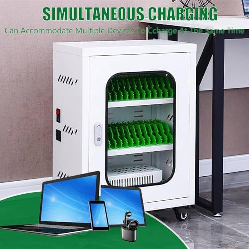 Wall-Mounted Phone Charging Station, 12-Slot Mobile Storage Cabinet for Students & Employees, Portable Organizer for Tourists, Space-Saving Phone Holder (White)