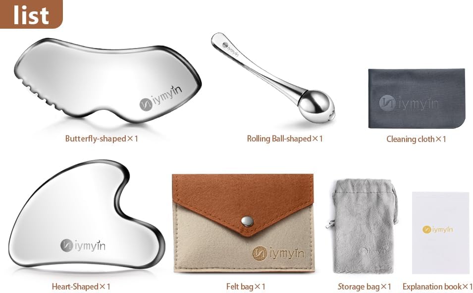 304 Stainless Steel Gua Sha Tool Facial Lift Jawline Gift for her
