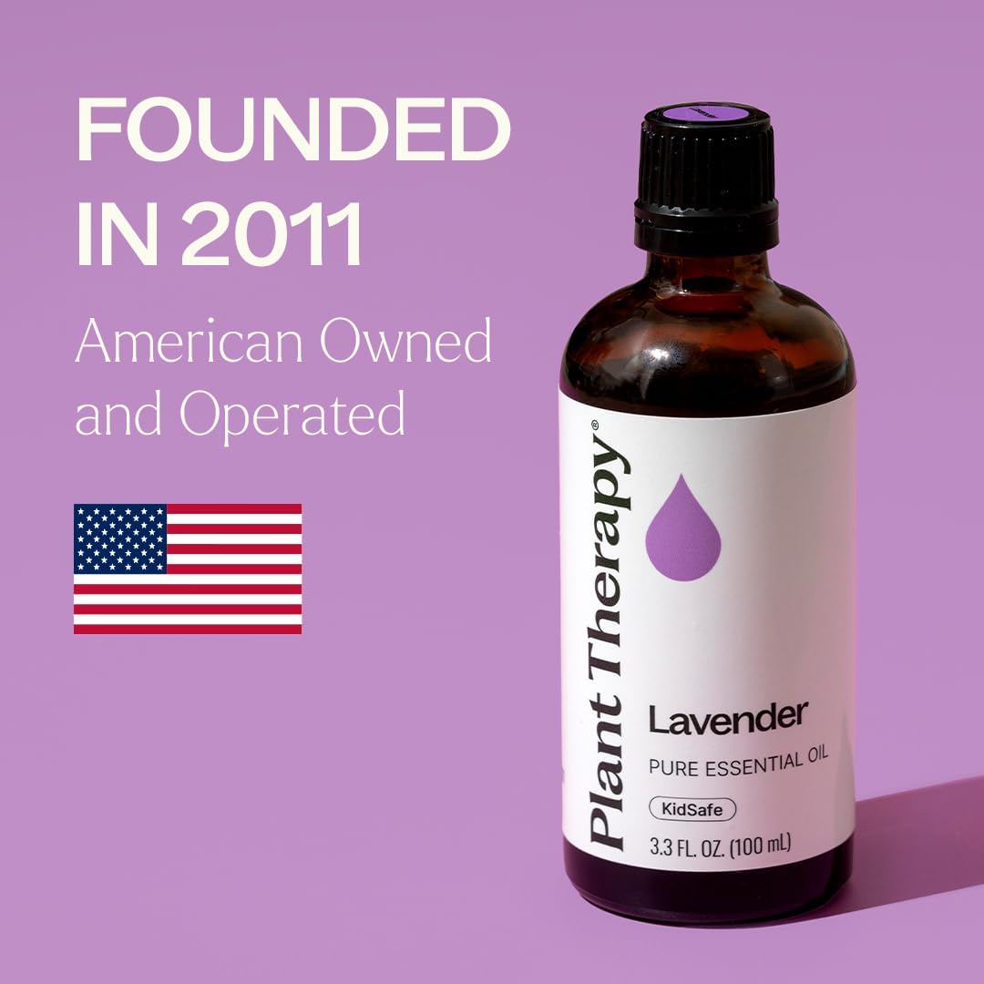 Plant Therapy Lavender Essential Oil 100% Pure, Undiluted, Therapeutic Grade, Aromatherapy Diffuser for Relaxation and Body Care, Healthy Skin and Hair, 10 mL (1/3 oz)