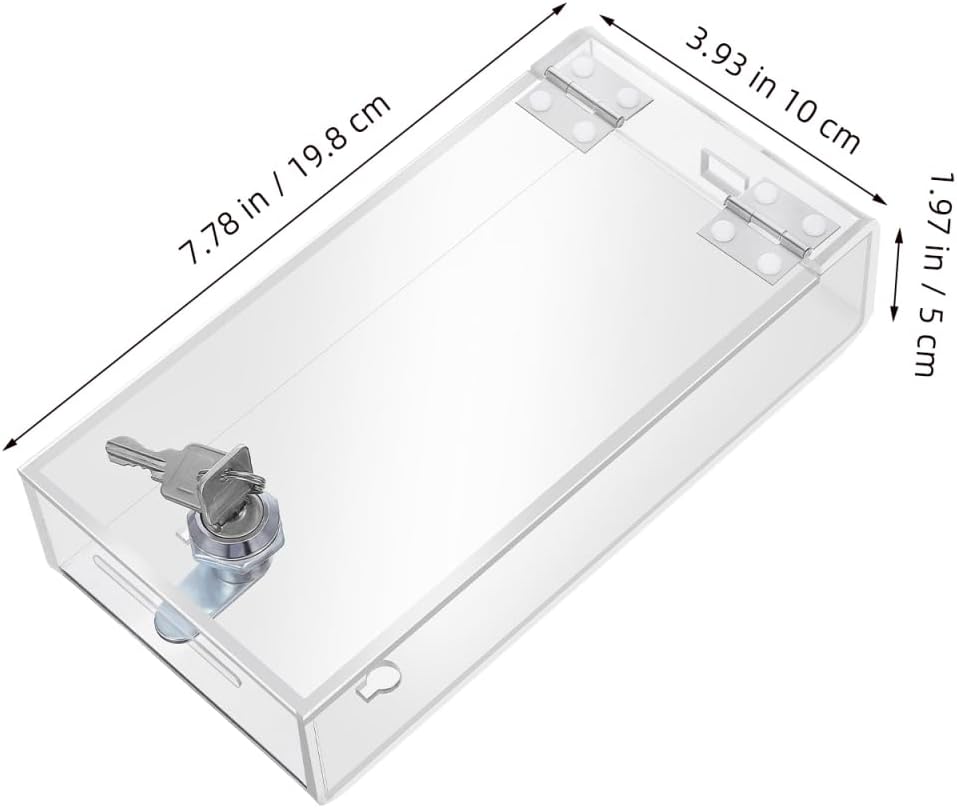 STOBOK Cell Phone Lock Box Transparent Phone Locker with Key and Screw Employee Mobile Storage Box for Office Classroom Kids and Students to Support Focus