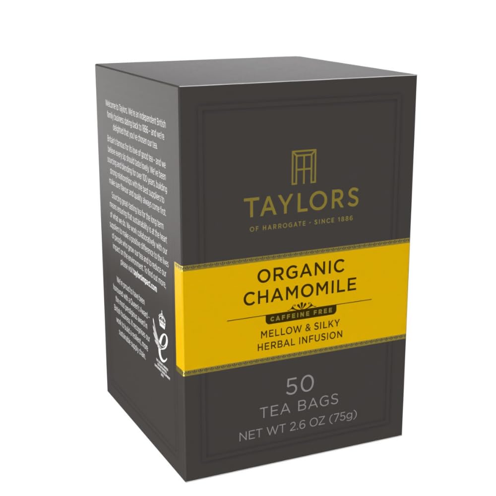 Taylors of Harrogate Organic Chamomile Herbal Tea, 50ct (Pack of 1)