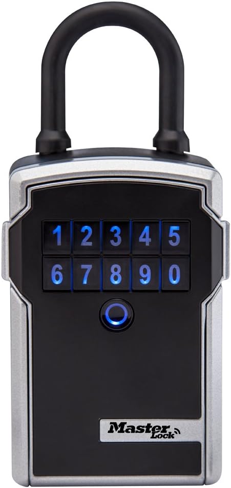 Master Lock Wall Mount Digital Key Lock Box, Bluetooth, iOS Android 5441EC
