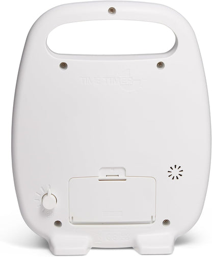 TIME TIMER PLUS 5 Minute Desk Visual Timer - Countdown Timer with Portable Handle for Classroom, Office, Homeschooling, Study Tool with Silent Operation (White)