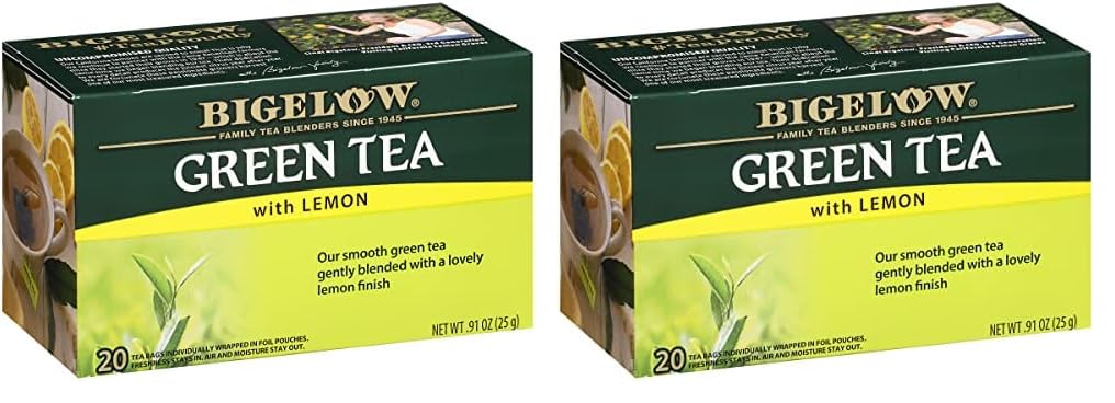 Bigelow Tea Green Tea with Mint, Caffeinated Tea with Green Tea and Peppermint, 20 Count (Pack of 6), 120 Total Tea Bags
