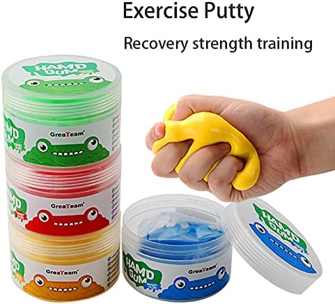 Exercise Putty - Therapy Putty - Play Putty for Kids (4 Pack, 1.8-oz Each) Hand Exercise Rehabilitation, Stress and Anxiety Relief, Increase fine Motor Skills and Finger Strength. - CLOUD PUTTY