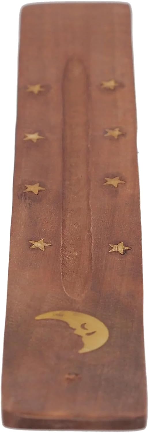 Hosley Wood Incense Holder Sun 10 Inches Ideal Gift for Wedding, Aromatherapy, Zen, Spa, Reiki, Meditation