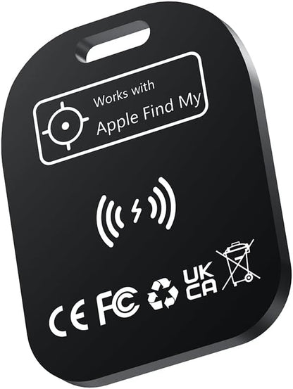 Mini Wallet Tracker Card, Key and Item Locator IP65 Waterproof Find Nearby Far Away iOS Only Work with Apple FInd My App Rechargeable Phone Finder for Keys, Bags More