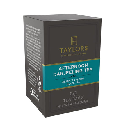 Taylors of Harrogate Afternoon Darjeeling Black Tea, 50ct (Pack of 1)