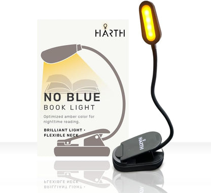 Clip on Book Lights for Reading at Night I 1200 mAh Rechargeable Reading Lights for Books in Bed I Led Clip Lights Book Lovers Gifts I Clip on Lamp Book Reading Light for Bed I Reading Lamps for Bed