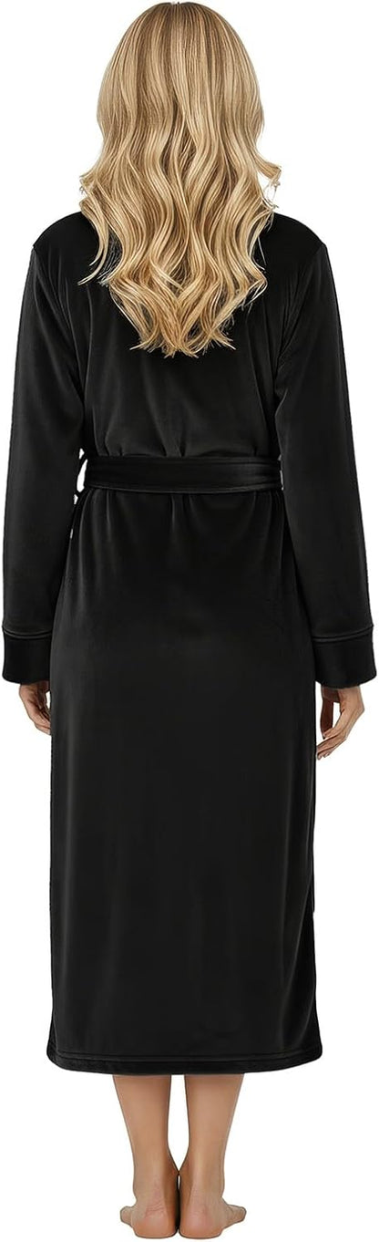 Premium Ultra Soft Robes for Women Plush Fleece Long Bathrobe