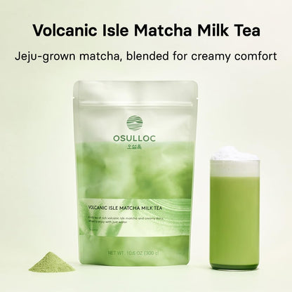 OSULLOC Jeju Matcha Milk Tea Powder Stick Packets, 10 Count