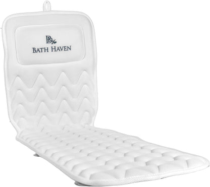 Bath Pillow for Tub, Full Body Bathtub Pillow and Mat for Head, Neck and Back Support, Relaxing Spa Cushion Head Rest and Mat for Tub Jacuzzi, Luxury Bathtub Accessories for Women and Men Quick Drying
