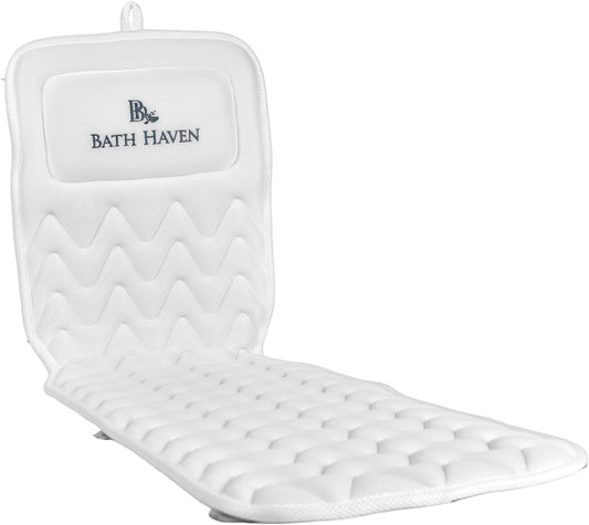Bath Pillow for Tub, Soft 3D Mesh Full Body Mat with Head Neck Back Support