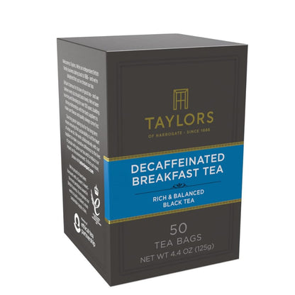 Taylors of Harrogate Decaffeinated Breakfast Tea, 50ct (Pack of 6)