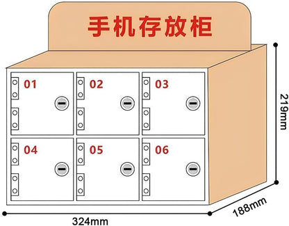 Cell Phone Charging Stations Wooden Mobile Phone Storage Boxes, Multiple Cells Mobile Phone Management Storage Cabinet, Wall Mounted Box with Door Locks -Keys, Save Space, Cla(Naturalb-15Slots)