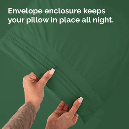 Standard Pillow Cases Set of 10 - Ultra Soft Hotel Quality Pillowcase Covers - Comfy, Cozy & Wrinkle Free - Shrink, Stain and Fade Resistant - Machine Washable Pillow Protectors - 10 Pcs Set - White - Colors B