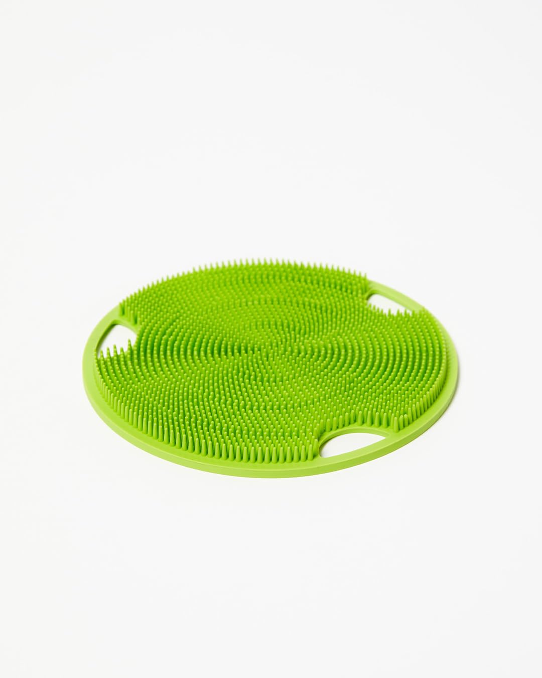 Boie USA Flat Body Scrubber - Soft Silicone-Like Exfoliating Shower Scrubber & Body Cleansing Brush - Stick-to-Wall Loofah Replacement - Antimicrobial Exfoliator for All Skin Types (Blue)