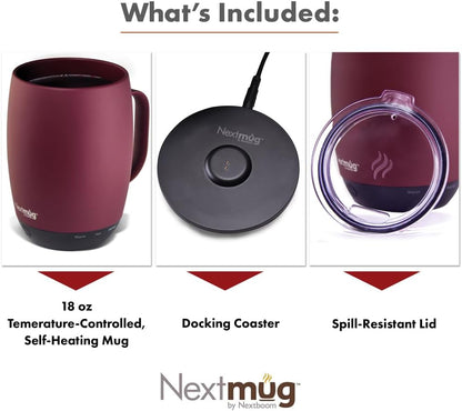 Nextmug - Temperature-Controlled, Self-Heating Coffee Mug