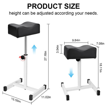 FLOLXNB Pedicure Manicure Footrest, Foot Massage Manicure Nail Beauty Stool Stand, Adjustable Height Footstool for Home Beauty Salon Spa Tattoo (Pink)