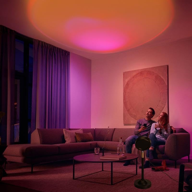 Fall Sunset Lamp Projector Light 180° Adjustable Sunset Mood Lamp, 4 Modes, Remote Control RGB Ambient Night Light for Bedroom.