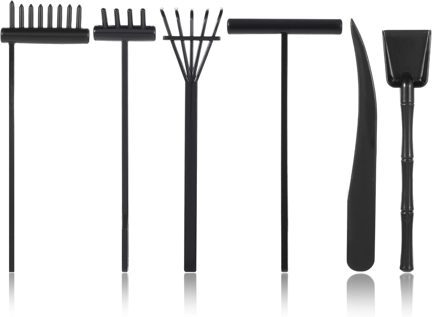 JJUNW Mini Zen Garden Kit, 6 Pcs Zen Garden Rake Tools Sand Casting Kit, Sand Zen Garden, Meditation Accessories for Home Office Desk Garden Decor