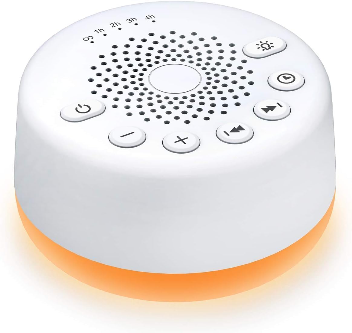 Easysleep Sound White Noise Machine with 25 Soothing Sounds and Night Lights with Memory Function 32 Levels of Volume and 5 Sleep Timer Powered by AC or USB for Sleeping Relaxation (Wood)
