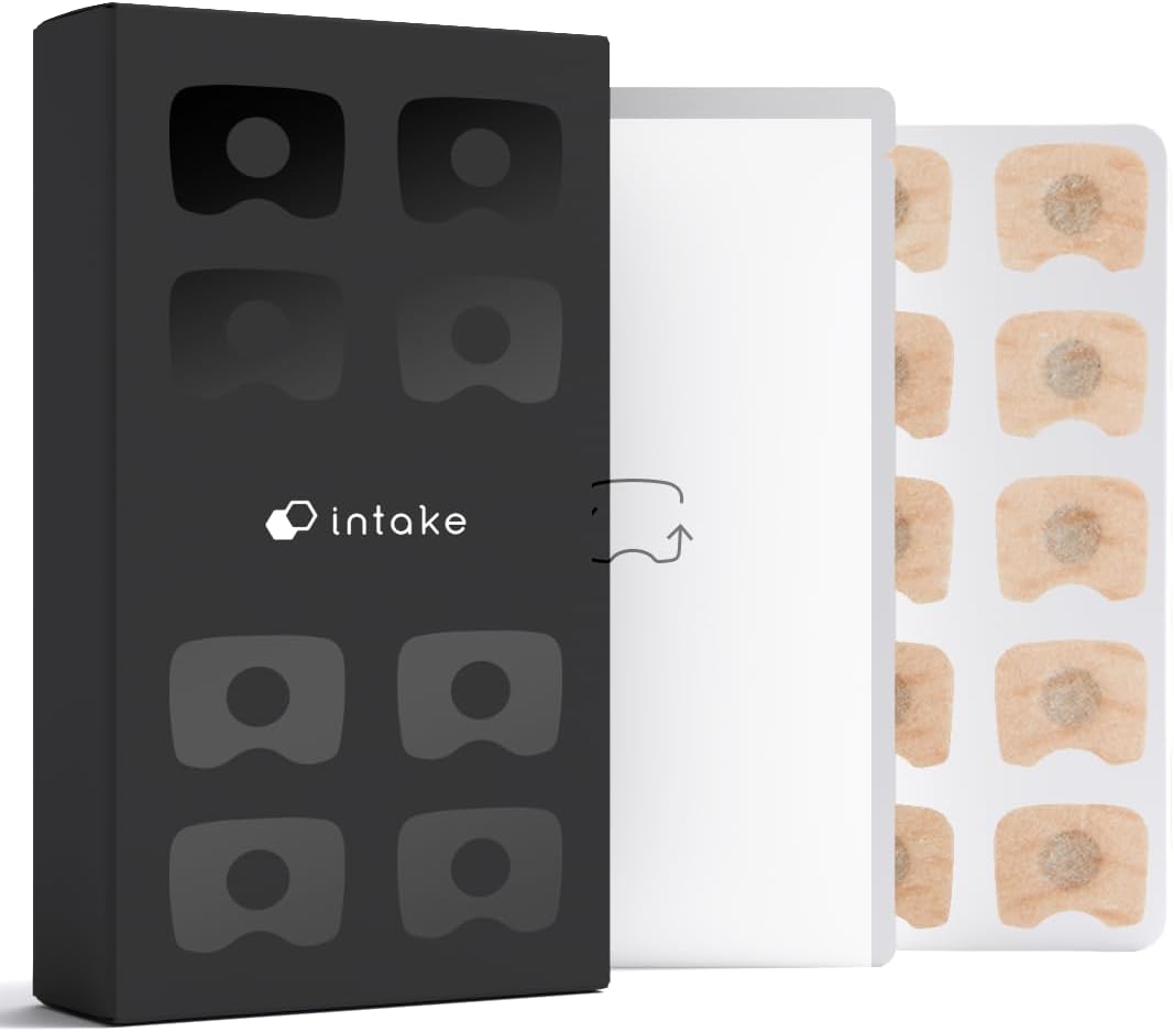 Intake Breathing Magnetic Nasal Strip Refill Tabs (30 Count) | Adhesive Tabs for Intake Reusable Band | Nasal Strips for Sleep, Snoring & Breathing | Stronger Than Traditional Strips | 30-Night Supply