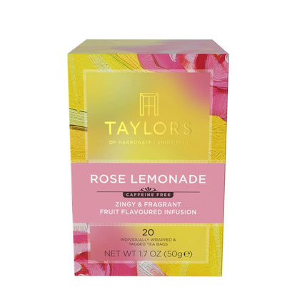 Taylors of Harrogate Rose Lemonade Herbal Tea Bags, 20ct (Pack of 1)