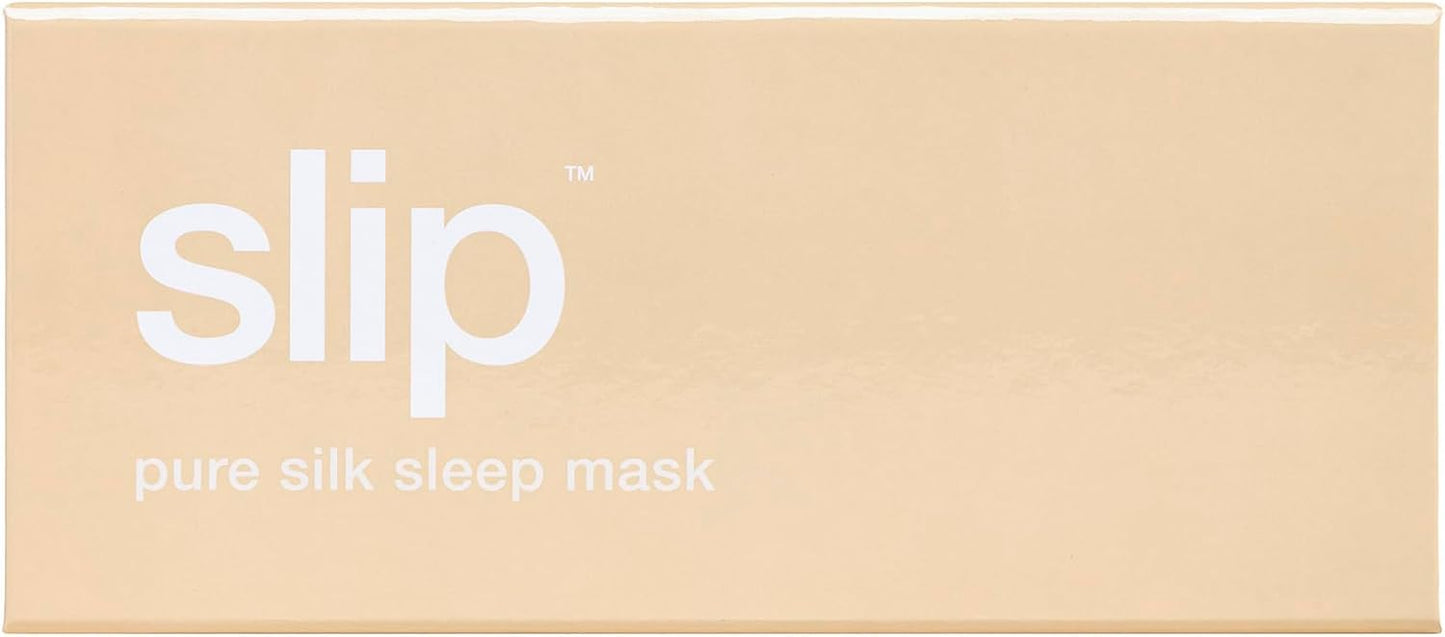 slip Pure Silk Sleep Mask - 100% Mulberry Silk, Ultra Soft & Comfortable, Blocks Light for Restful Sleep| Adjustable Strap for Perfect Fit, Gentle on Skin & Hair (Black - 1 Count Pack of 1)