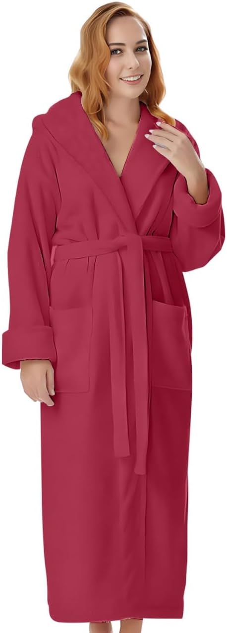 KAHAF COLLECTION Cotton Terry Robes for Women and Men, Terry Shawl Collar Bathrobe, ONE SIZE - UNISEX Men & Women Spa Robe