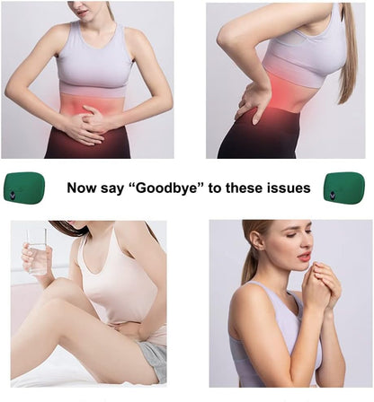 Portable Cordless Heating Pad, Electric Waist Belt Device, Fast Heating Pad with 3 Heat Levels and 3 Massage Modes, Back or Belly Heating Pad, Gift for Her, Women and Girl