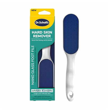 Dr. Scholl's Hard Skin Remover Nano Glass Foot File - Dead Skin & Foot Callus Remover, Long Lasting Buffer, Soft Smooth Feet