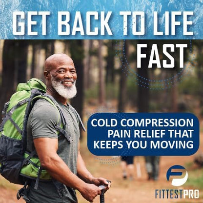 Fittest Pro Knee Ice Pack Wrap for Pain Relief, Reusable Hot and Cold Therapy Wrap for Swelling, Recovery, and Therapy for Arthritis, Meniscus Tear and ACL