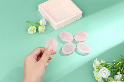 Worry Stone Crystals and Healing Stones Anxiety Fidgets Natural Meditation Accessories 7 Chakra Thumb Sensory Mental Health Depression Stress Anxiety Relief Items Mother's Day Gifts for Women
