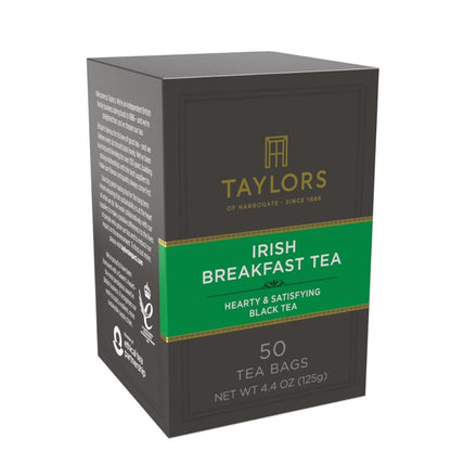 Taylors of Harrogate Irish Breakfast Black Tea Bags, 50ct (Pack of 1)