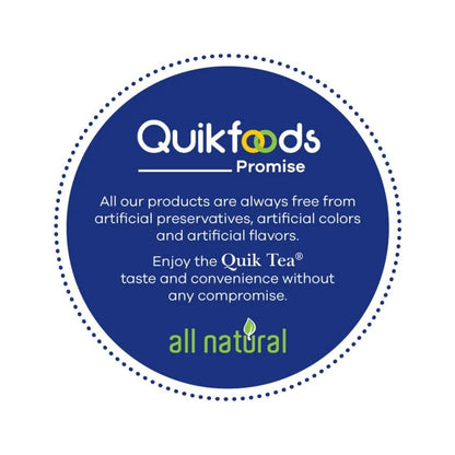 QuikTea Lemongrass Unsweetened Chai Tea Latte - Naturally Caffeine-Light, Preservative-Free, No Sugar Added – 640g of Perfection, Gluten Free, Kosher