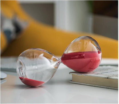 Hourglass, HoveBeaty Hand-Blown Sand Timer Set for Time Management 15 Minutes Durable Glass Construction (15 Min, Black)