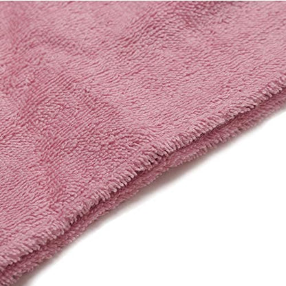 Huge Cotton Hair Towel Wrap for Women (Coral White)