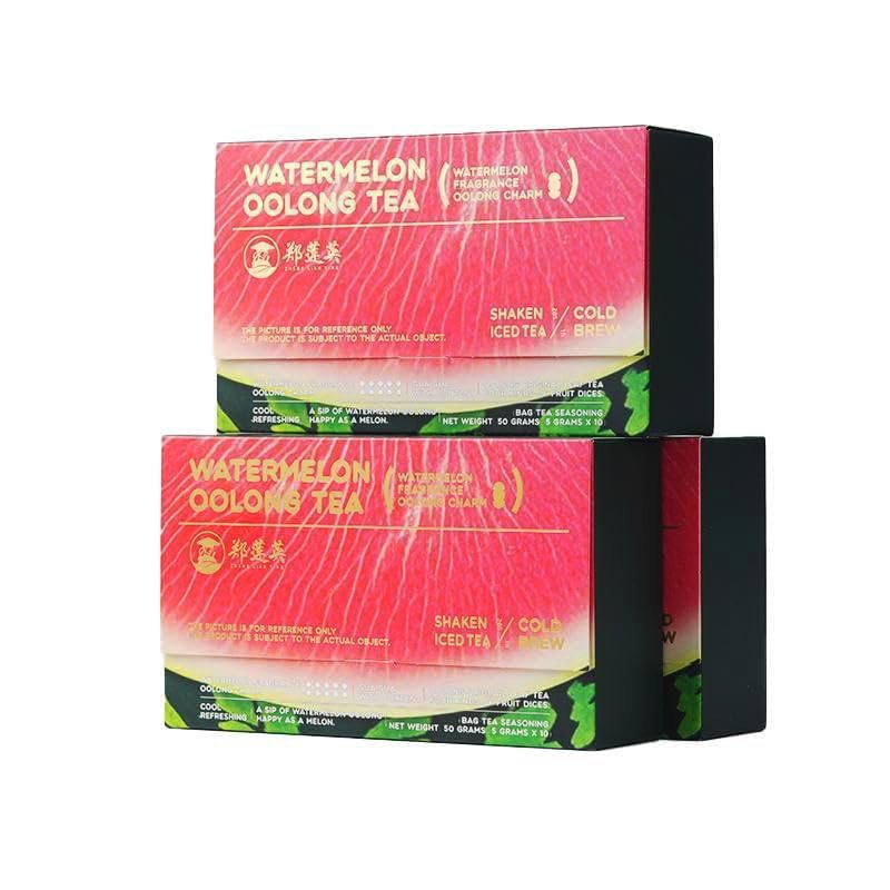 Cold Brew Watermelon Oolong Tea Bags, 3-Pack (30 Tea Bags) | Brews in Cold Water in Minutes | Naturally Flavored with Dragon Fruit & Strawberry | No Sugar Added, Refreshing Iced Tea
