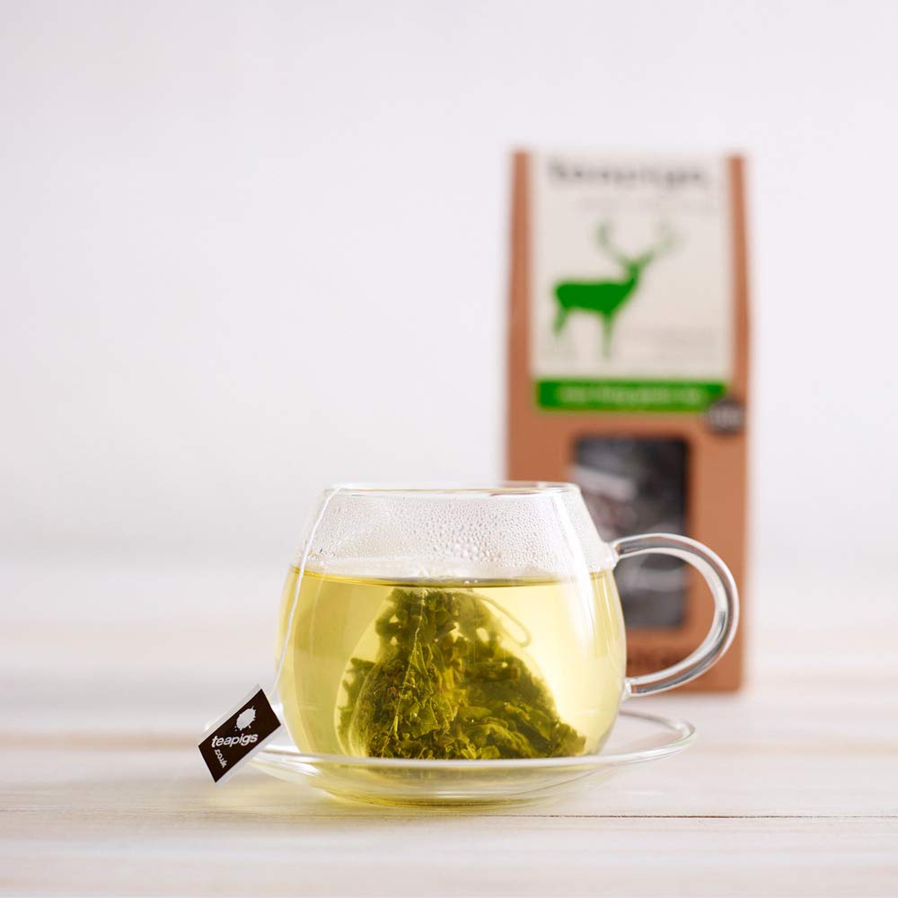 teapigs, Mao Feng Green Tea, Made with Whole Leaves, Whole Leaf Tea Temples, 50 Count, Pack of 50, Delicate, Peachy & Smooth