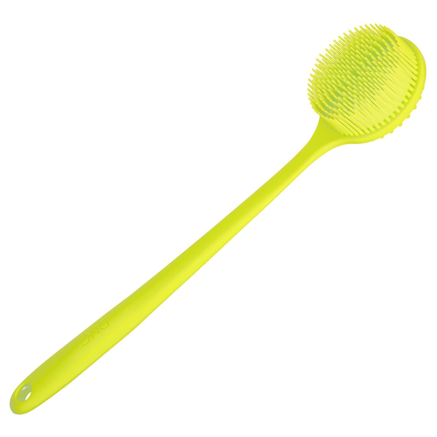 DNC Back Scrubber for Shower Soft Silicone Bath Body Brush with Long Handle (Black)