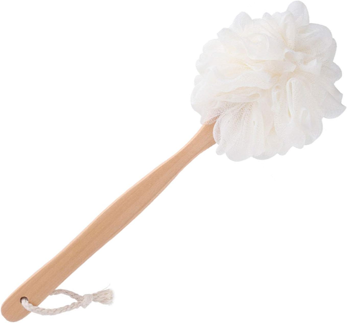 Back Scrubber for Shower & Body, Long Handle Bath Brush with Loofah Sponge, Exfoliating Shower Brush for Men and Women