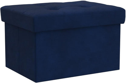 LINMAGCO Ottoman with Storage Small Foot Rest Stool Under Desk Stool Short Folding Footrest for Living Room Bedroom Home Office Dorm Dark Gray 16X12X12IN